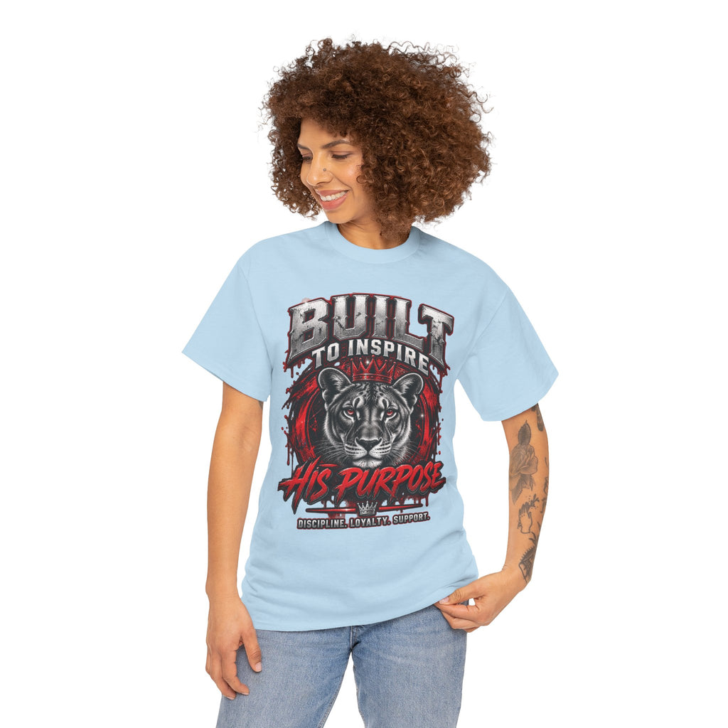 Built to Inspire His Purpose Couples Tiger Graphic T-Shirt