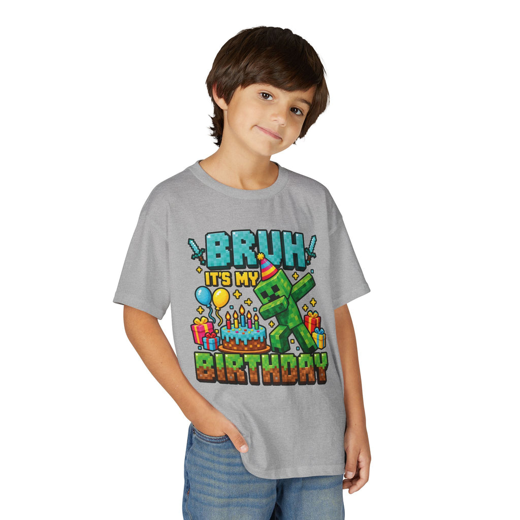 Bruh It’s My Birthday Minecraft Youth T-Shirt