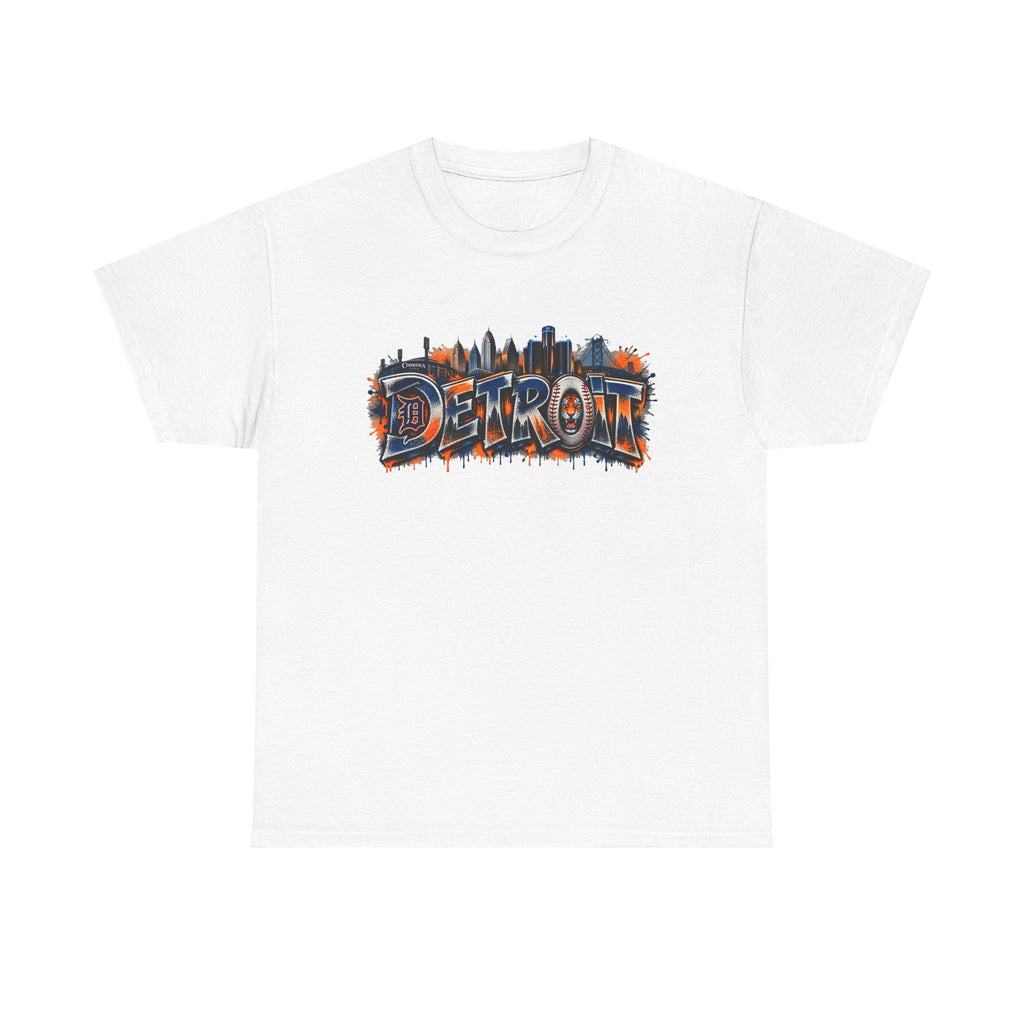 Detroit skyline graffiti T-Shirt | city skyline tee, urban street art