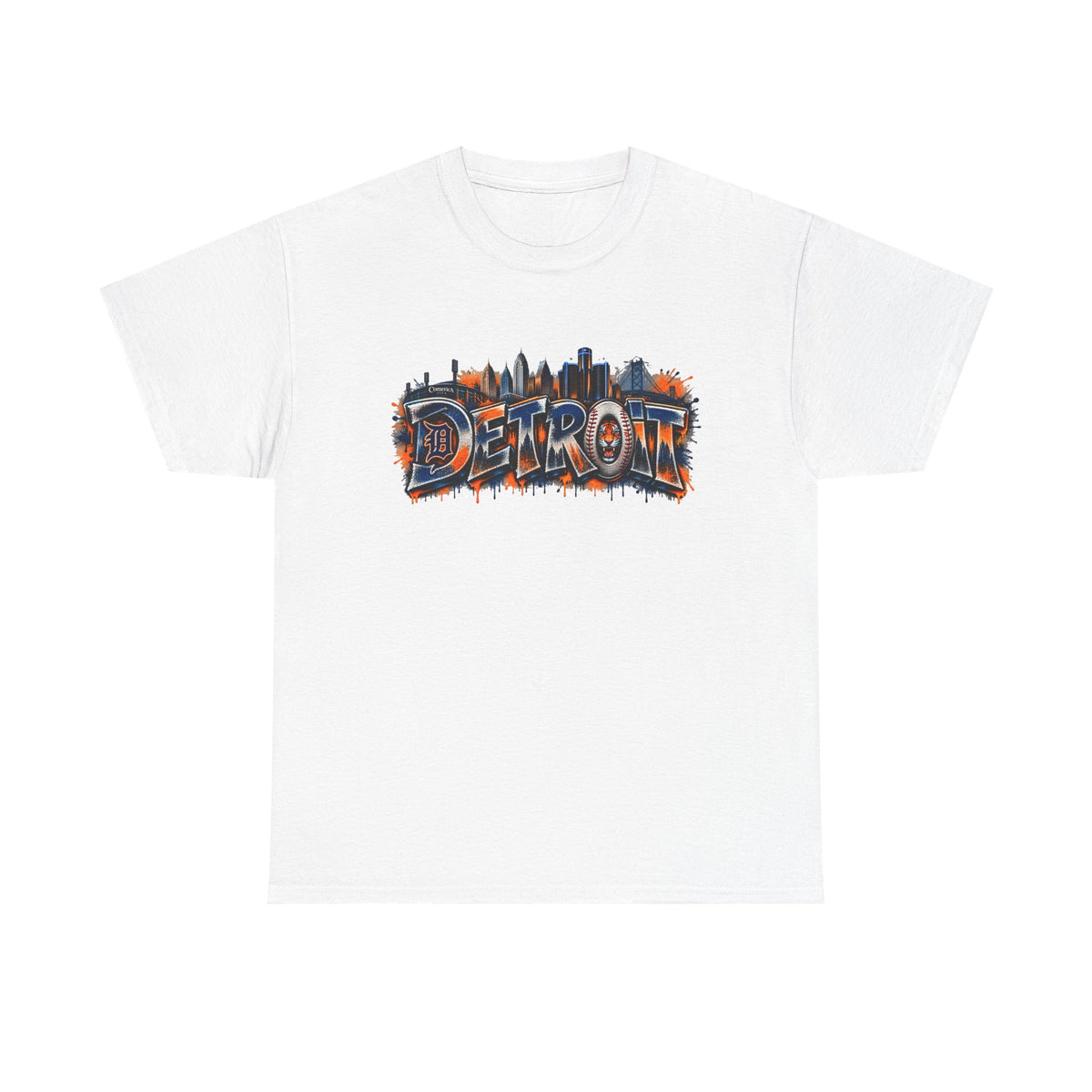 Detroit skyline graffiti T-Shirt | city skyline tee, urban street art