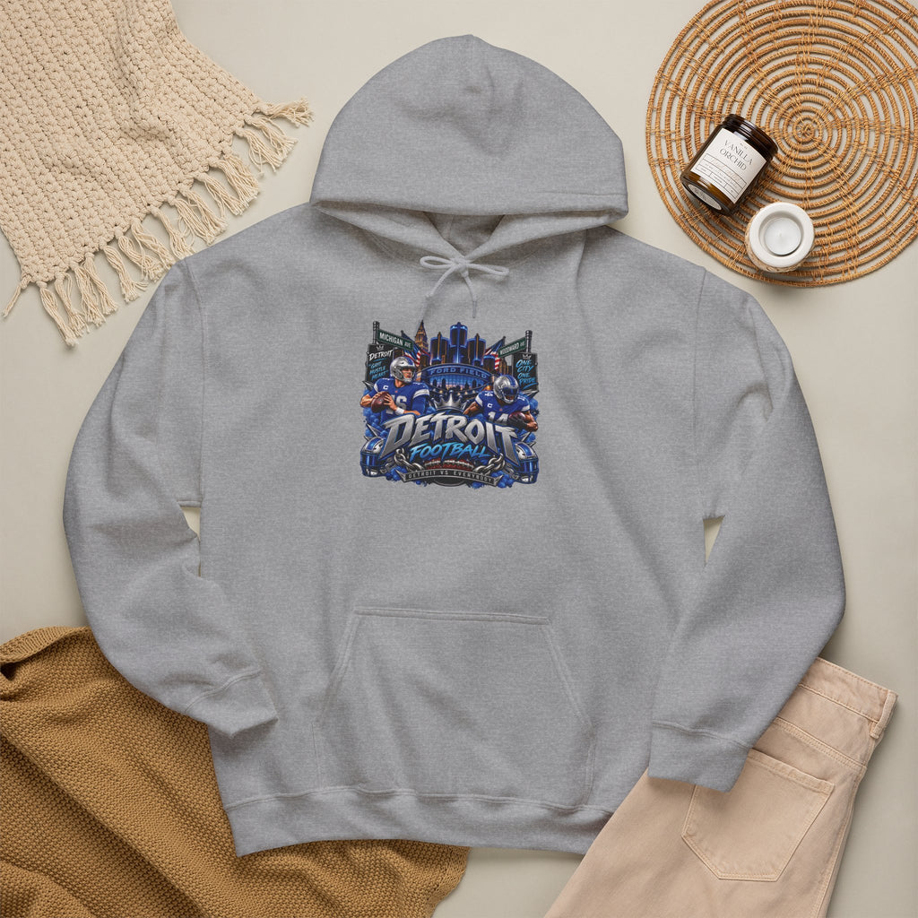 Detroit Skyline Collage Hoodie | Motor City Landmarks sweatshirt