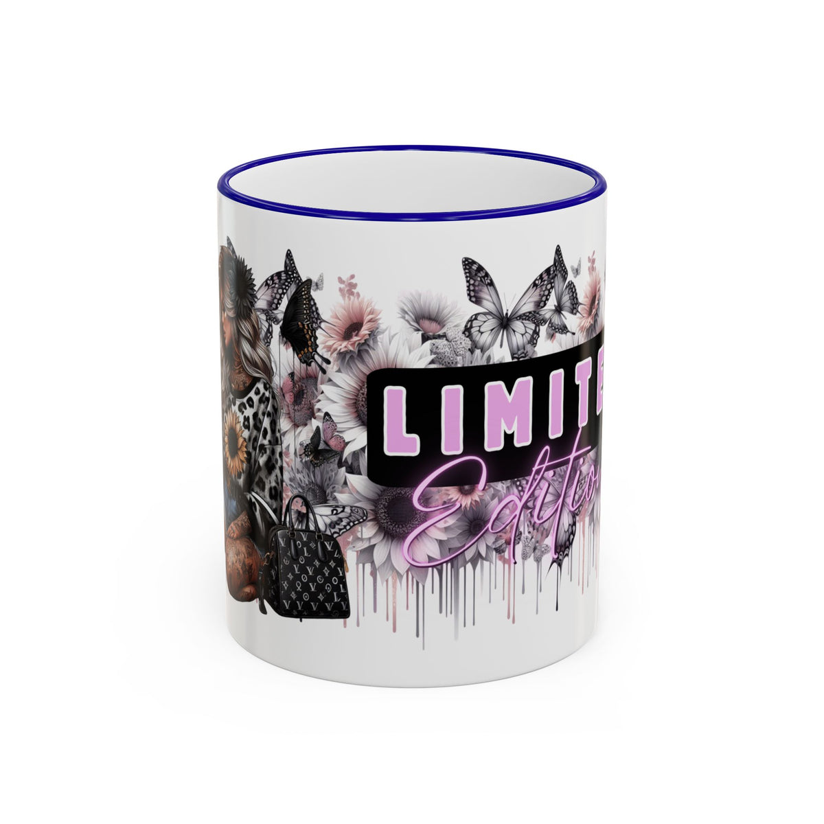 Limitless Beauty Mug | Accent Rim & Handle Ceramic Coffee Cup