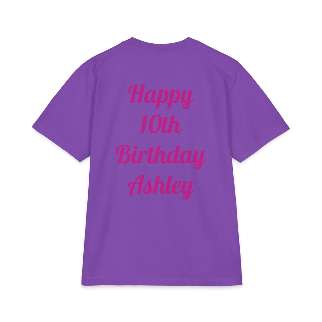 Kpop Hunter Demon Birthday Girl T-Shirt | Colorful Cartoon Letters, Balloons & Characters