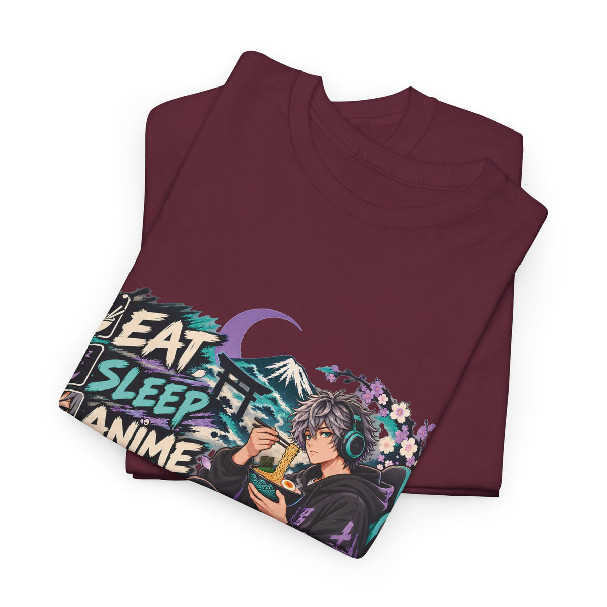 Eat Sleep Anime Gaming Repeat Video Game Graphic T-Shirt