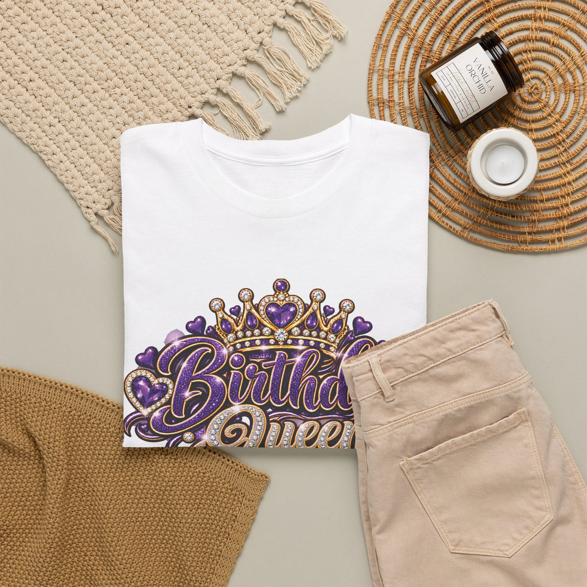 Birthday Purple Queen Graphic T-Shirt