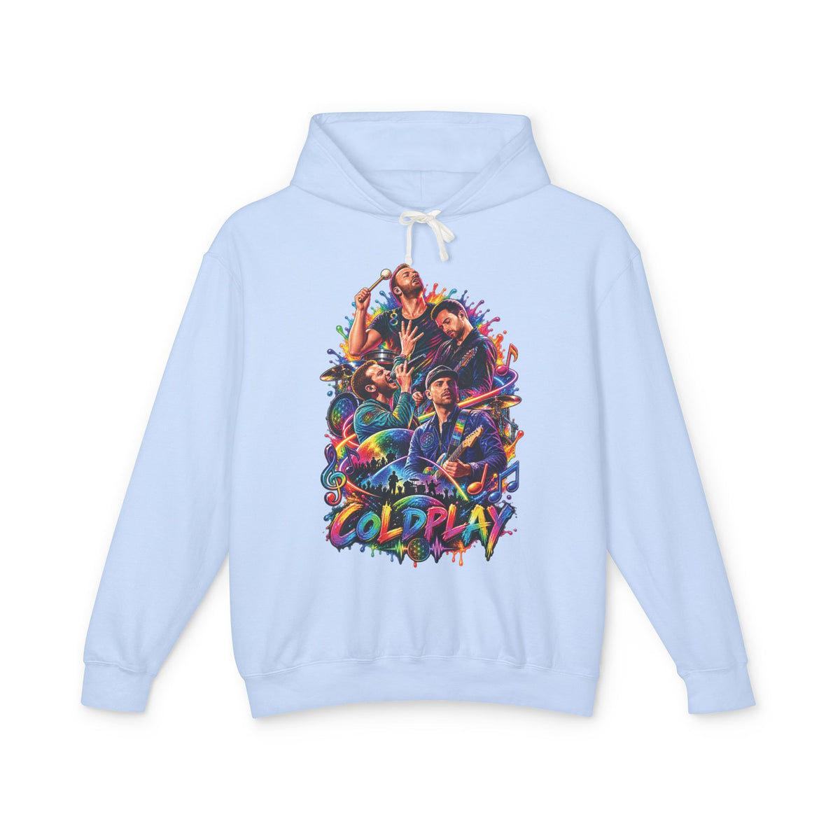 Coldplay band collage Hoodie | Colorful portrait graphic sweatshirt