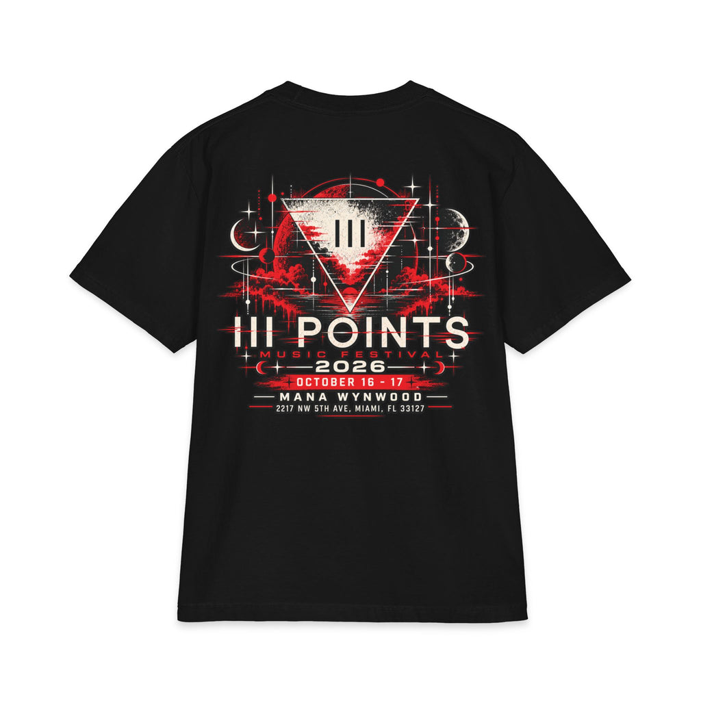 Three Points Rose Graphic T-Shirt | Band Tour Poster Style
