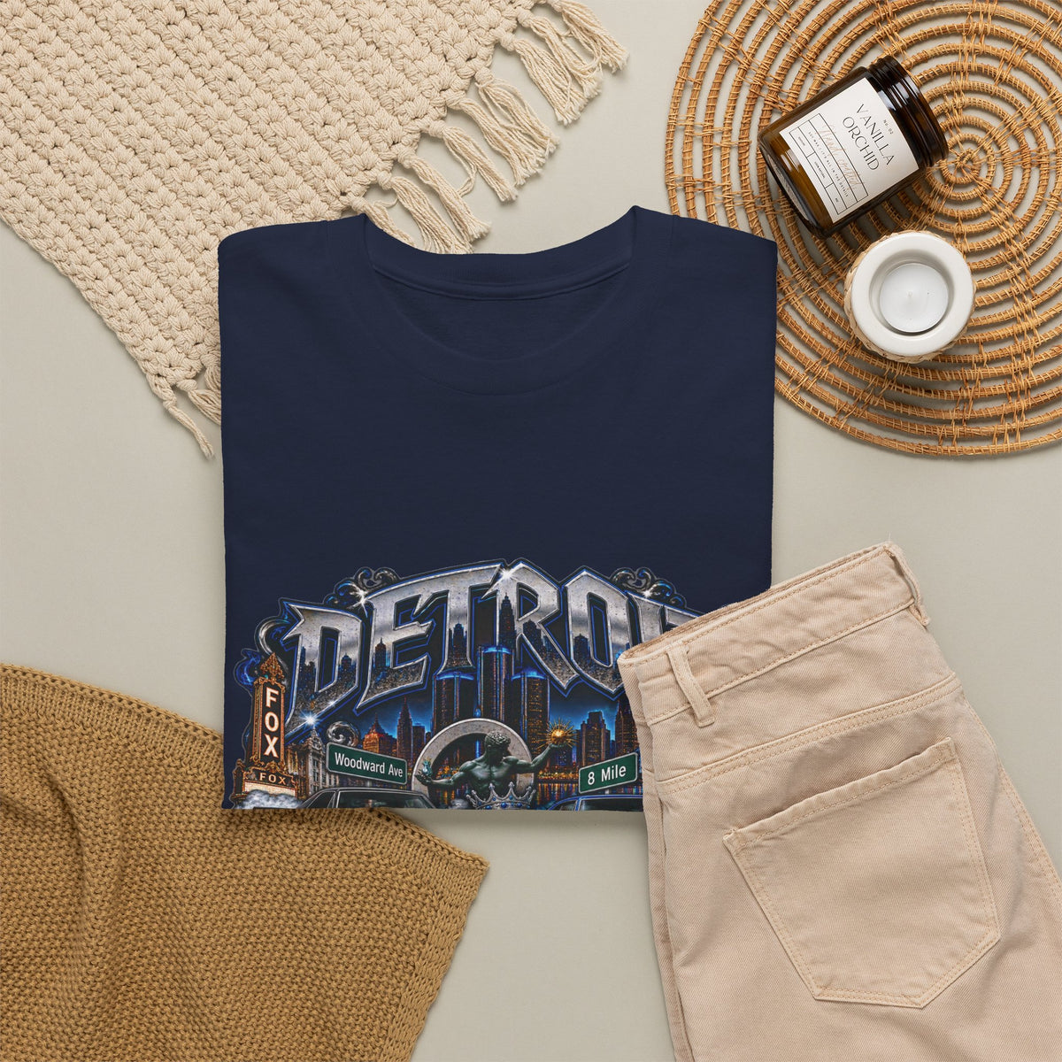 Detroit Muscle Car Tee | Vintage Hot Rod Illustration, Garage Scene