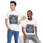 Detroit Legends collage T-Shirt | Motor City skyline, classic cars, musicians