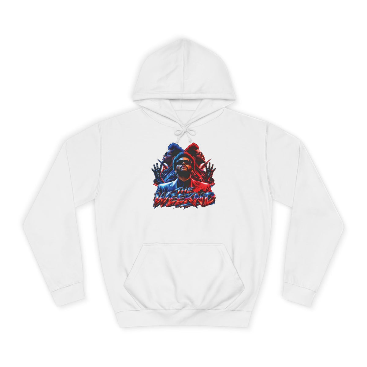 Weekend XO Heart Graffiti Hoodie | Red Blue Streetwear Graphic
