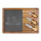 Christian Scripture Engraved Charcuterie Board | Cheese Set