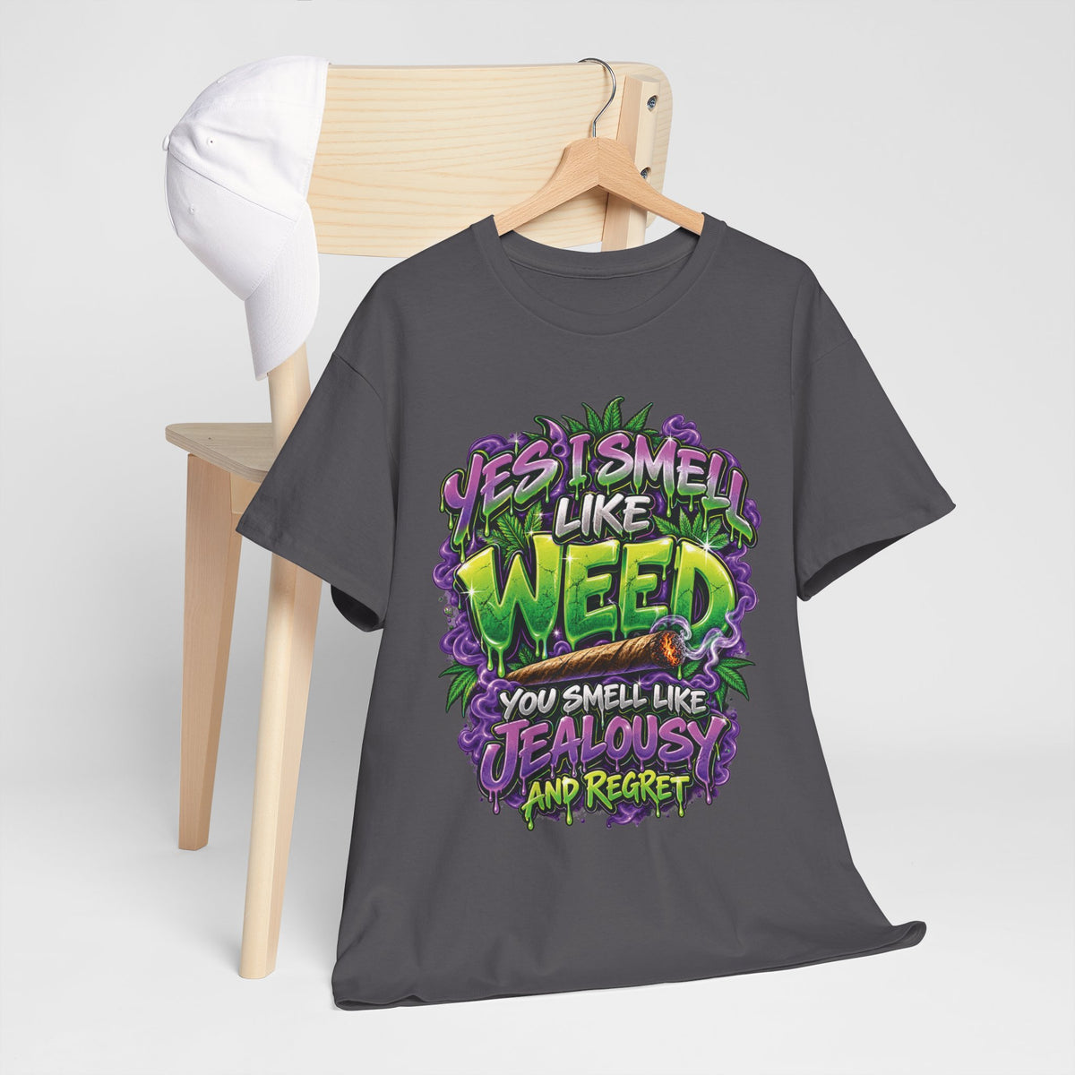 You Smell Like Weed T-Shirt | Cannabis Graphic Tee, Funny Stoner Slogan