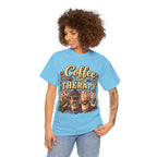 Coffee Is My Therapy T-Shirt | Coffee Cups Illustration, Cozy Beverage Tee