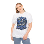 I Bleed Lions T-Shirt | Blue Lion Heart Graphic, Sports Fan Tee