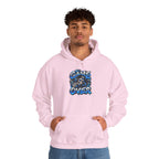 Game Over Skull hoodie | Gaming Graphic Sweatshirt, Blue Grunge Design