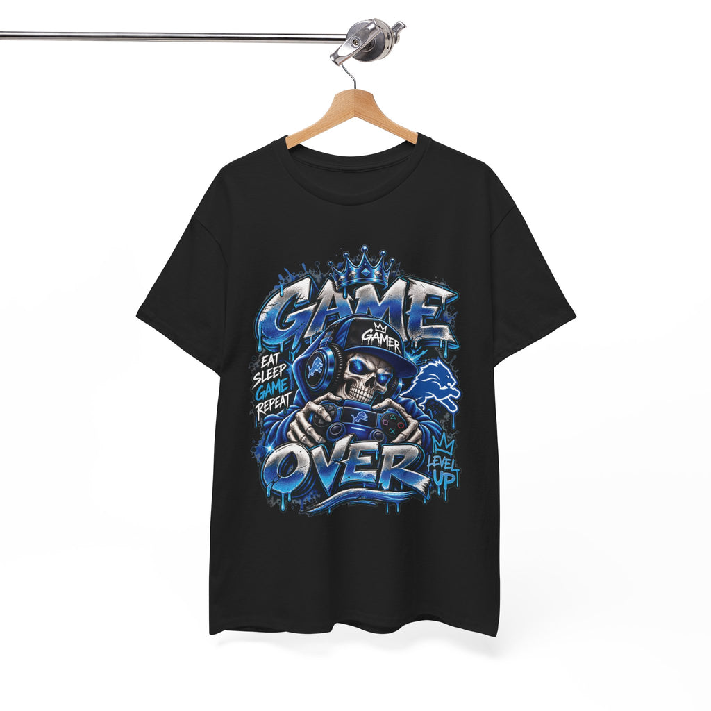 Game Over Skull Gamer Tee | Video Game Controller Graphic Shirt