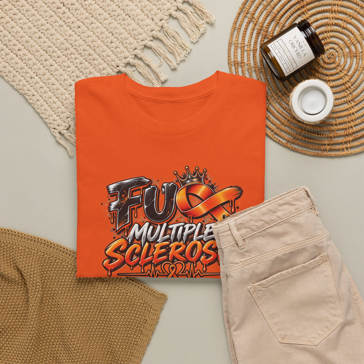 Fight Multiple Sclerosis T-Shirt | MS Awareness Ribbon, Neurology Support