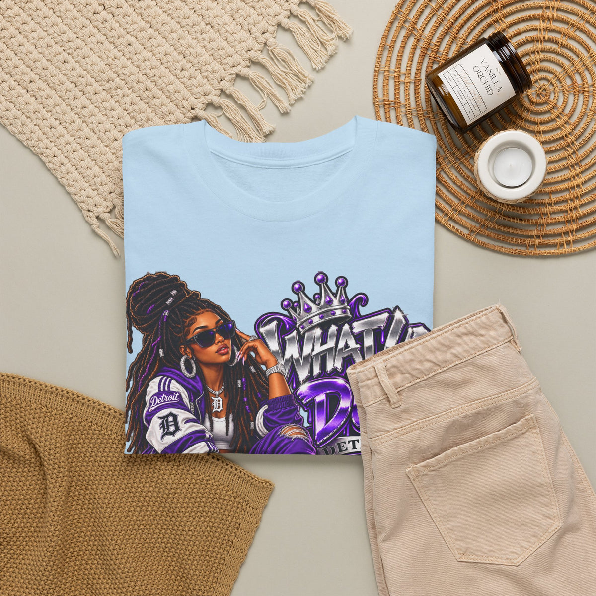 Detroit Queen what up doe Graphic Tee | Urban Streetwear, Purple Drip Art