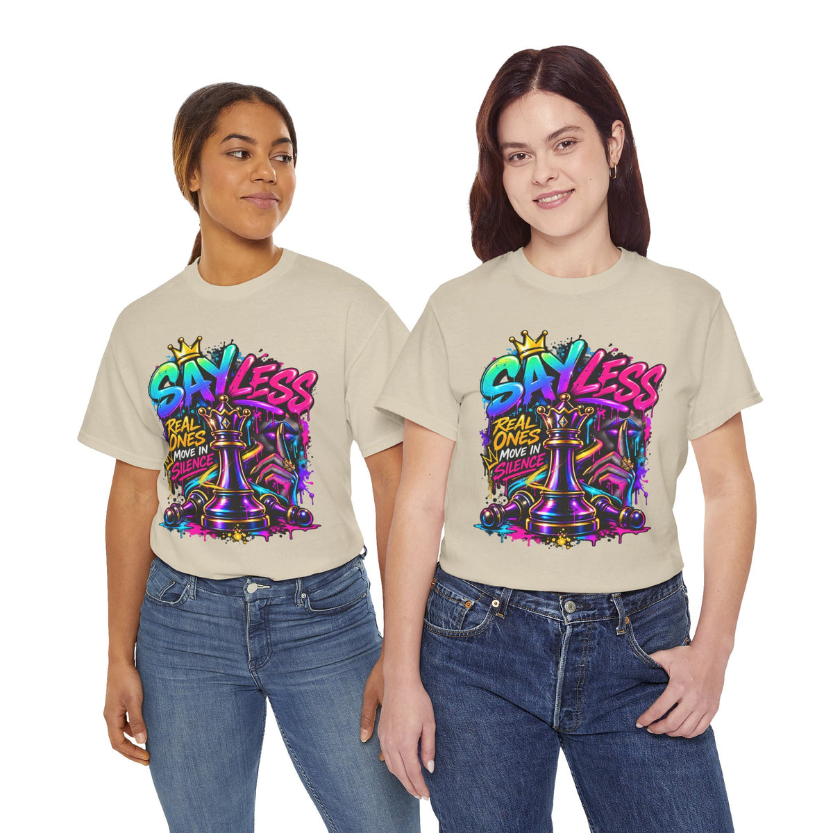 Say Less Chess King Tee | Graffiti Chess Piece Streetwear