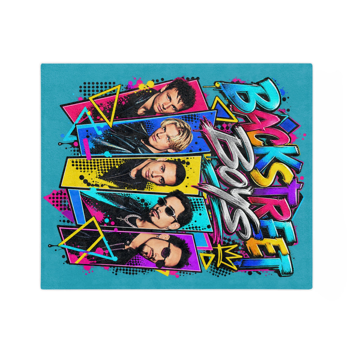 Backstreet Retro Pop Band Graphic Blanket | Velveteen Microfiber Blanket