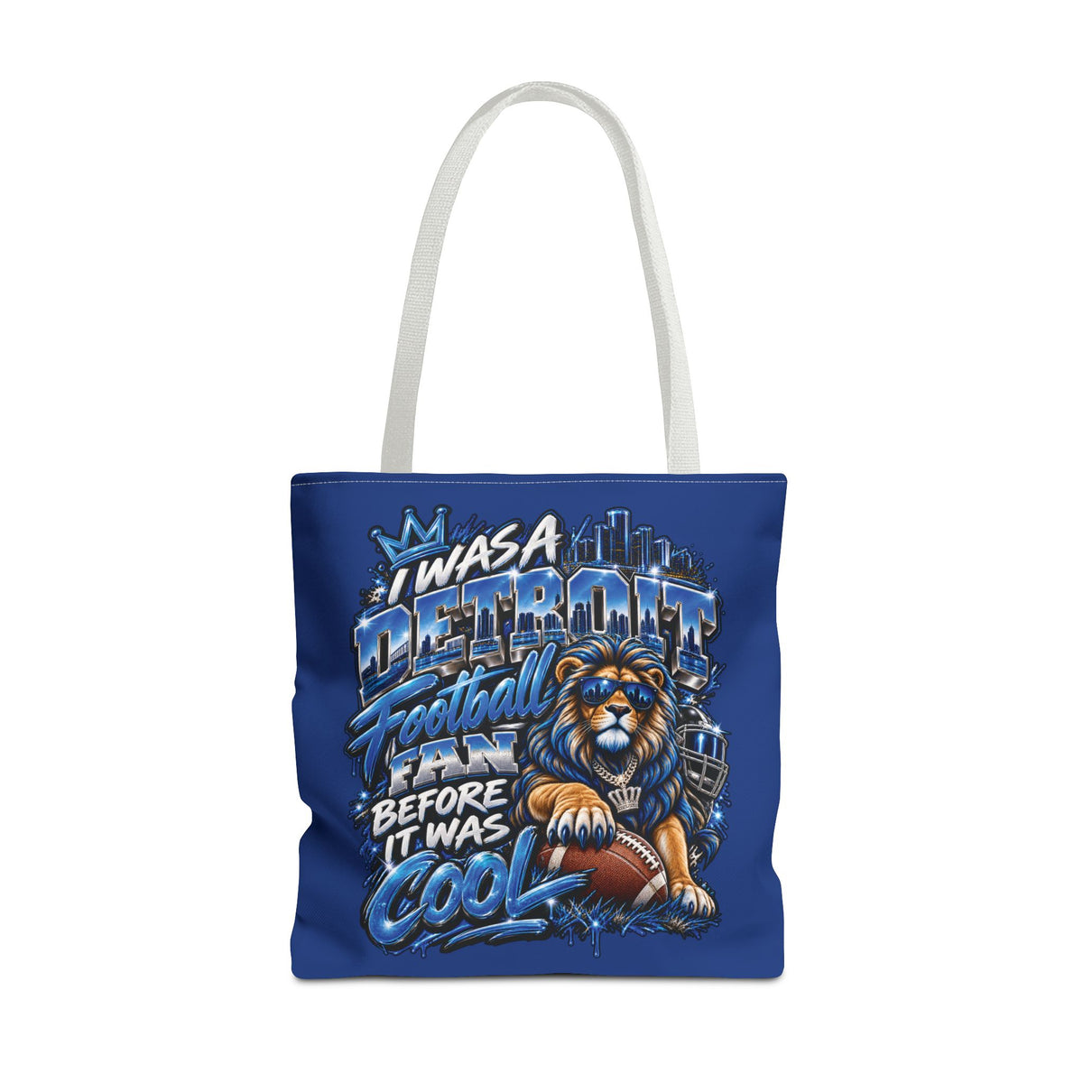 Detroit Football Fan Lion Tote Bag | Vintage City Pride