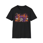 Spooky Dad Halloween Haunted House T-Shirt | Pumpkin Ghosts Witch Hat