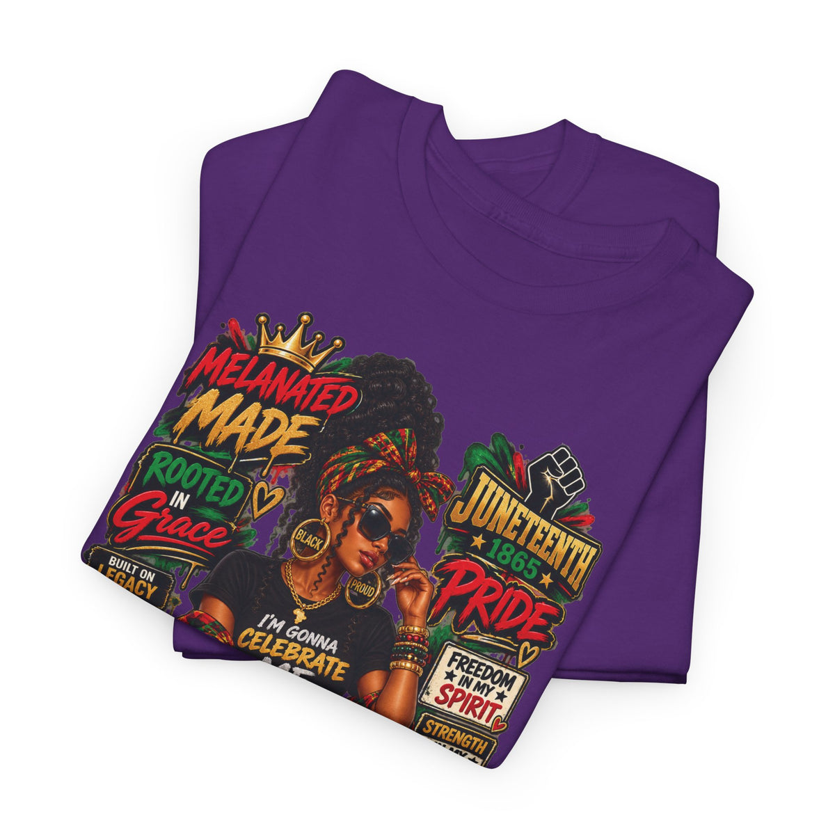 Melanated Made Rooted Grace T-Shirt | Celebrating Me graphic tee