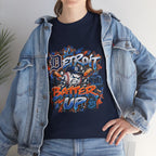 Detroit Batter Up T-Shirt | Baseball City Skyline Tee