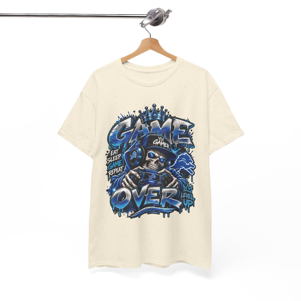 Game Over Skull Gamer Tee | Video Game Controller Graphic Shirt