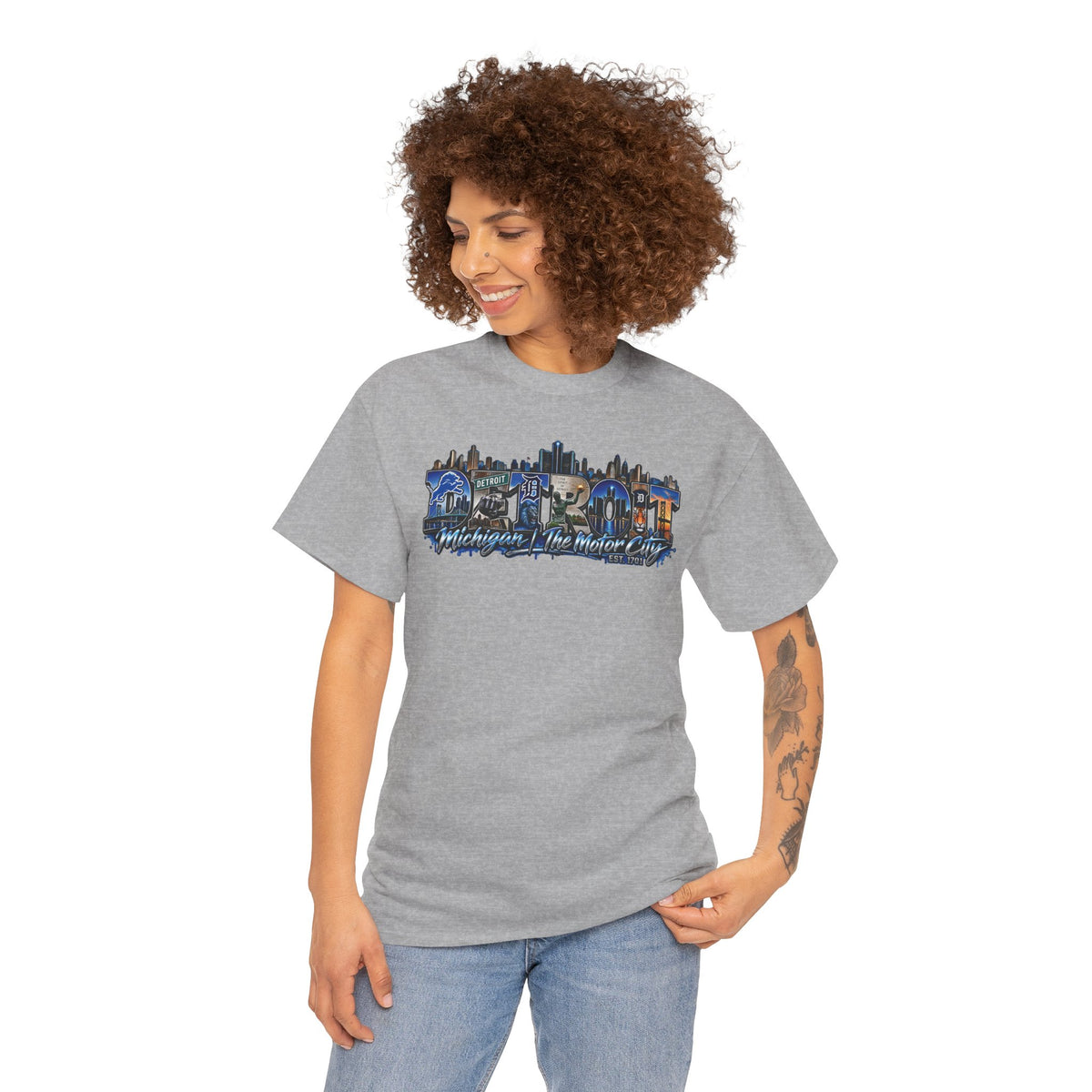 Detroit skyline collage T-Shirt | Detroit Michigan Motor City Tee