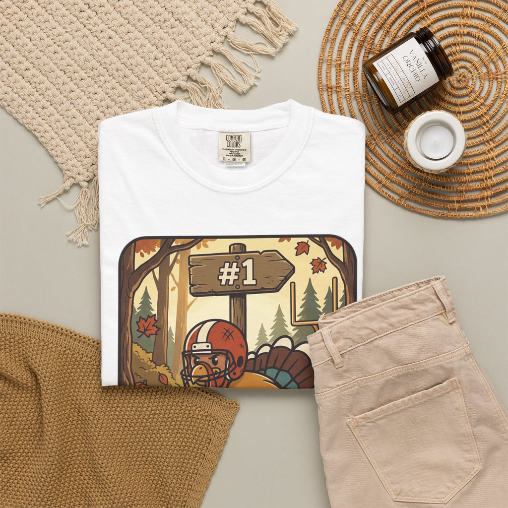 Turkey Bowl MVP T-Shirt | Thanksgiving Football Turkey Illustration