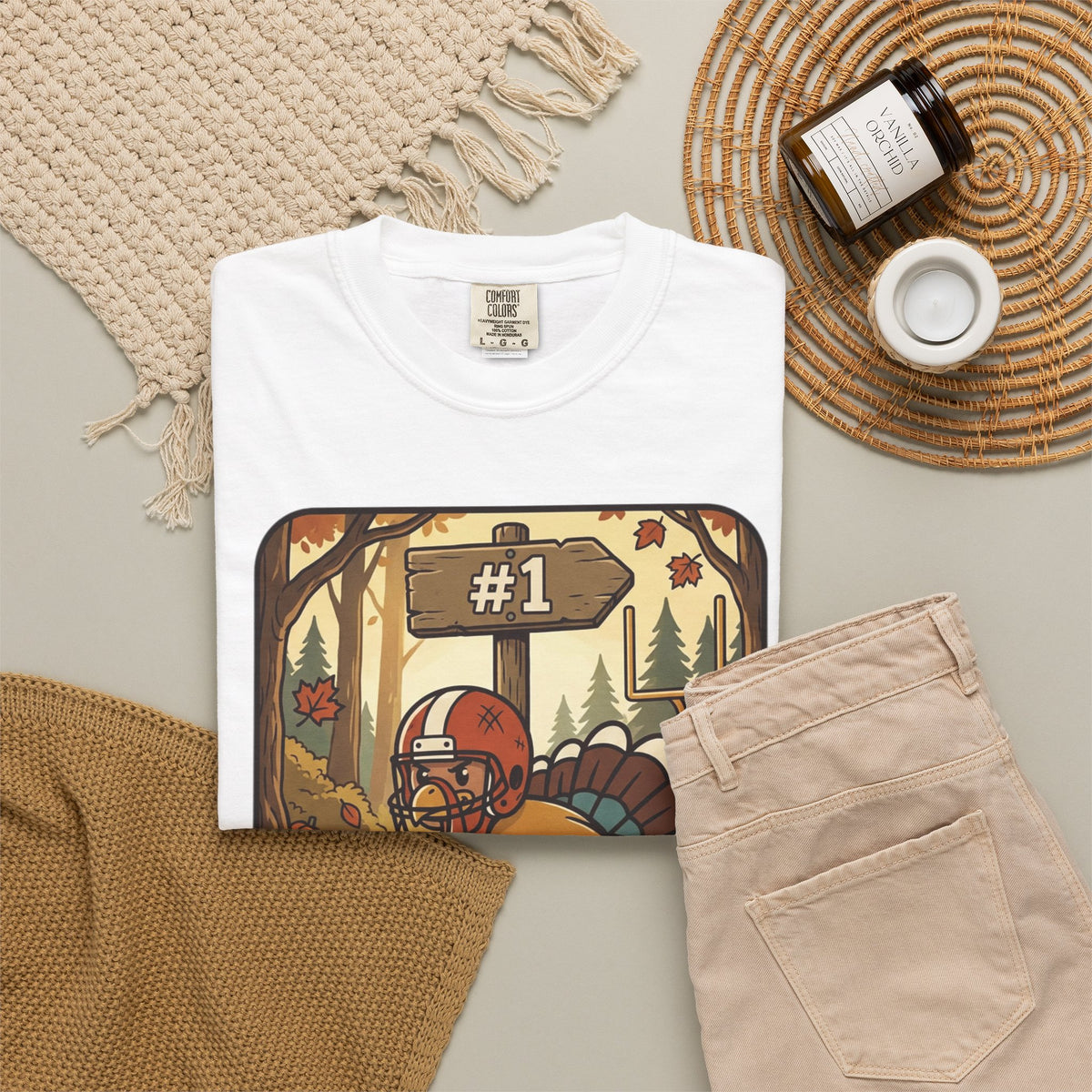 Turkey Bowl MVP T-Shirt | Thanksgiving Football Turkey Illustration