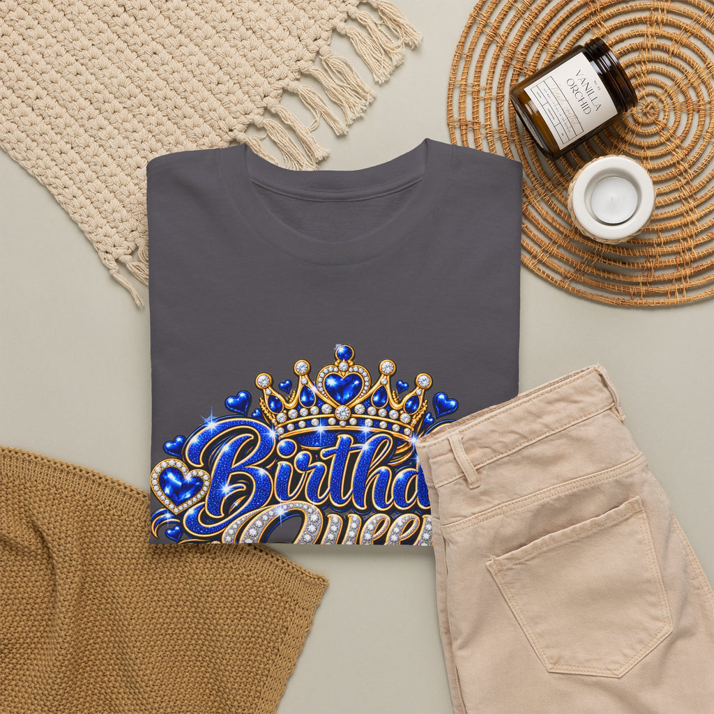 Birthday Blue Queen Crown Graphic Tee