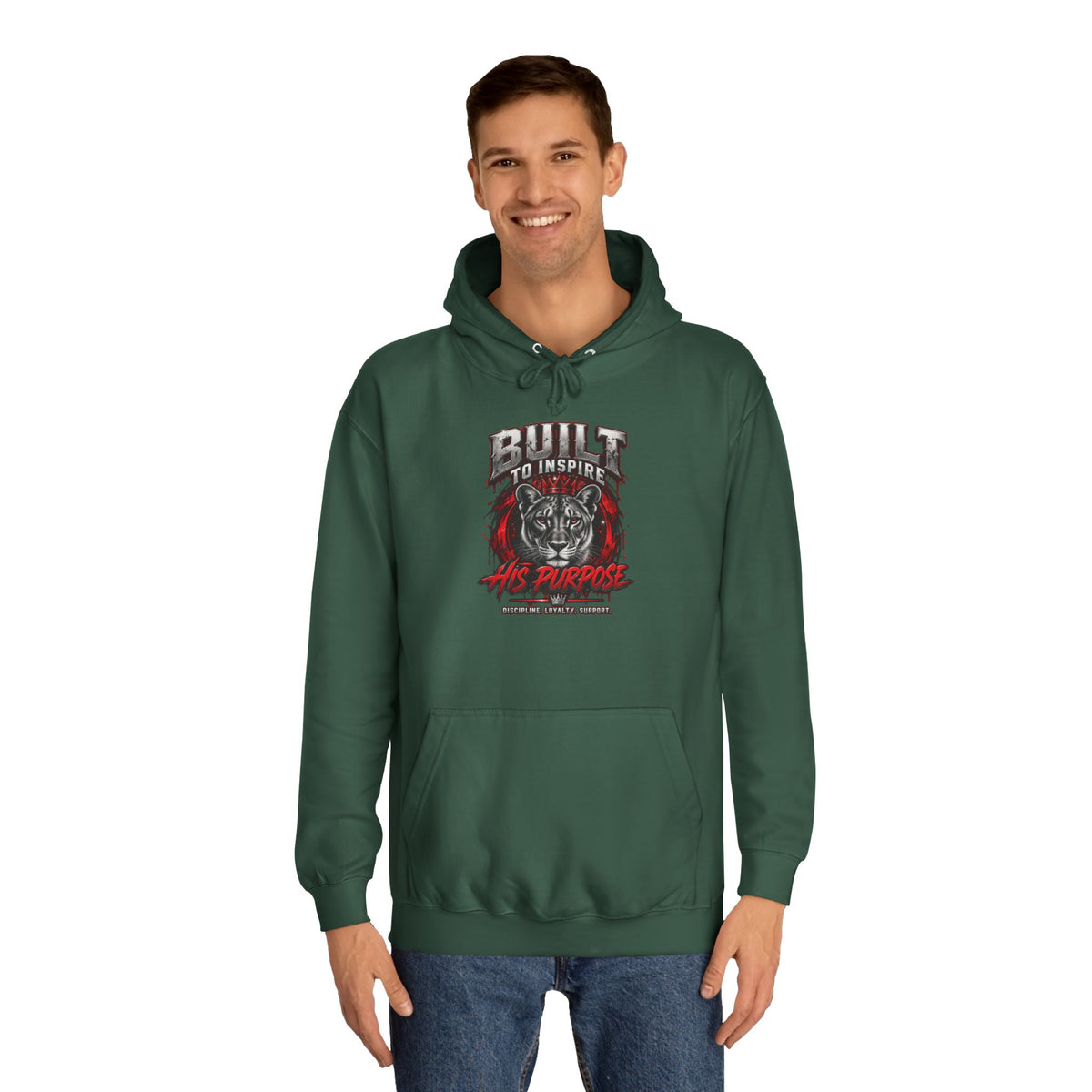 Built ro Inspire his Purpose Couples Graphic Hoodie