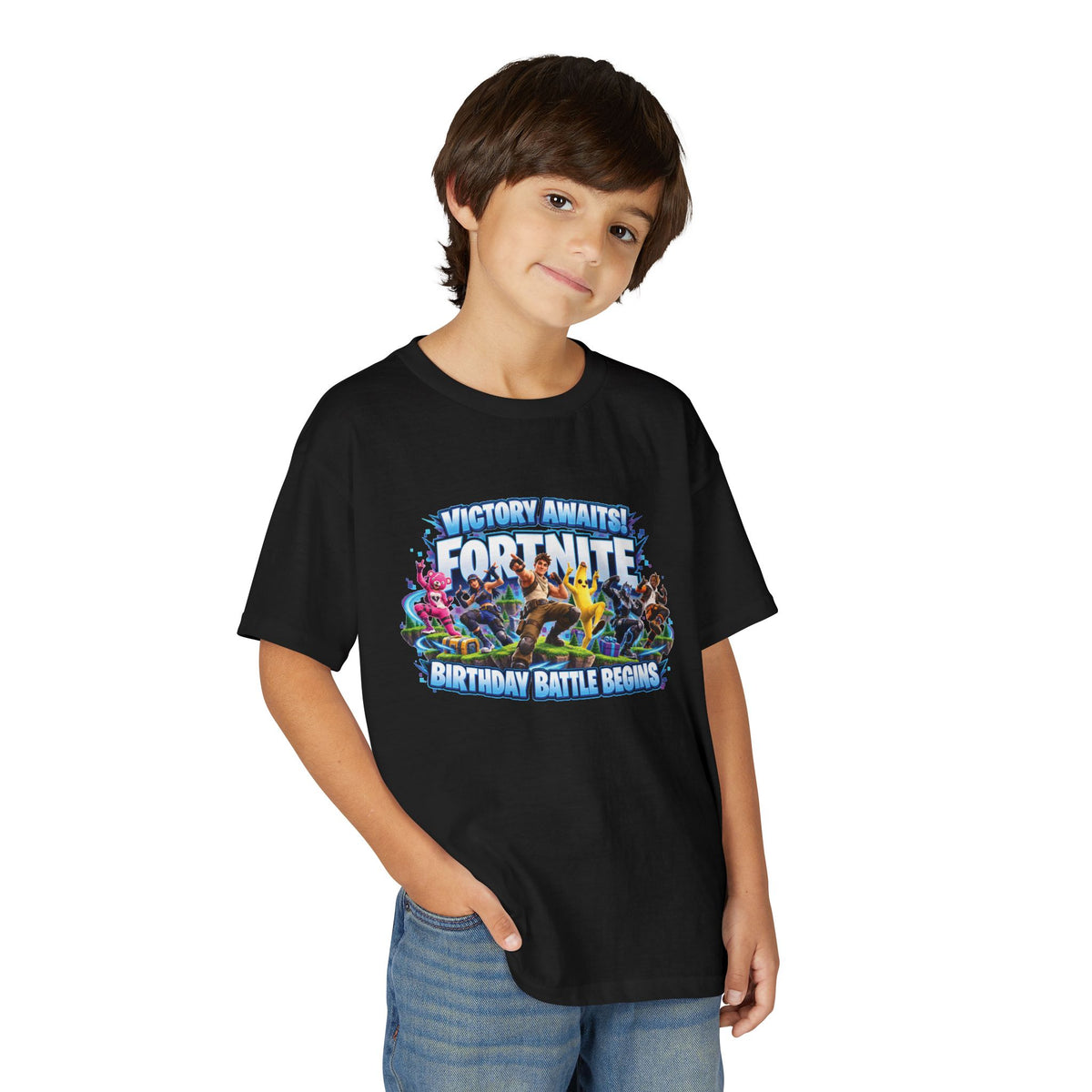 Fortnite Victory Awaits Birthday Battle Begins Youth T-Shirt
