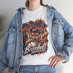 Detroit Tigers Tiger Baseball Tee | Vintage Mascot Detroit Baseball Shirt