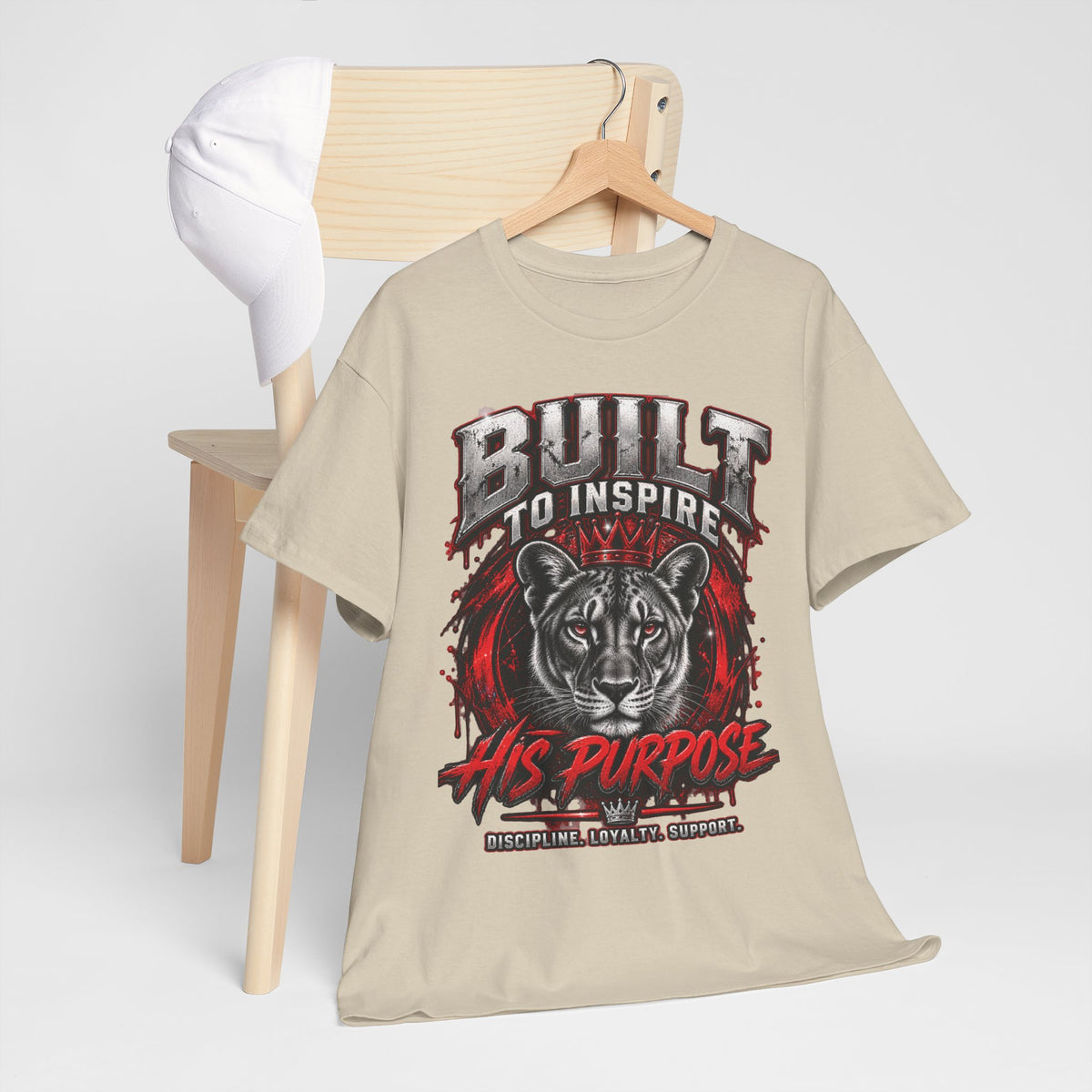 Built to Inspire His Purpose Couples Tiger Graphic T-Shirt