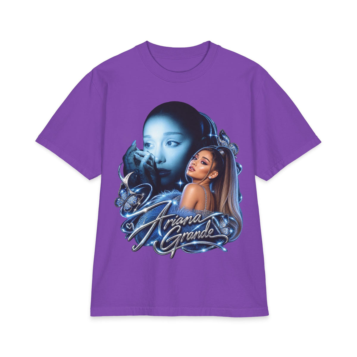 Ariana Blue Retro Pop Star Graphic Tee | Short Sleeve T-Shirt