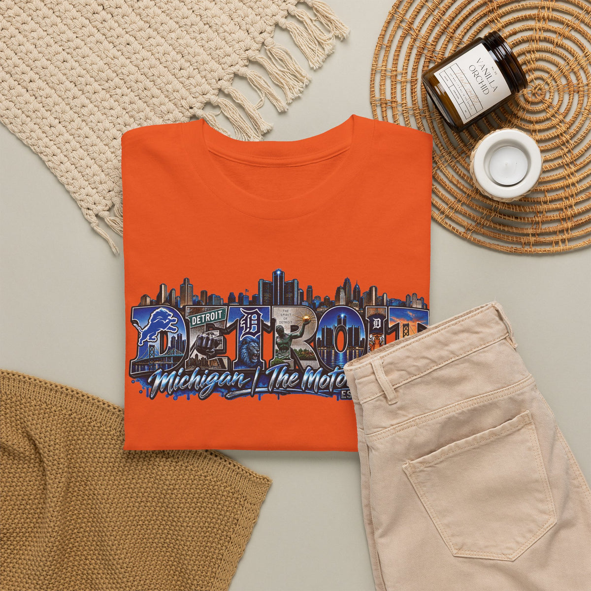 Detroit skyline collage T-Shirt | Detroit Michigan Motor City Tee