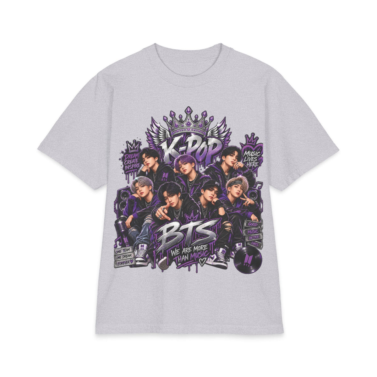 BTS K-Pop Band Graphic Tee | KPOP Members Portrait T-Shirt