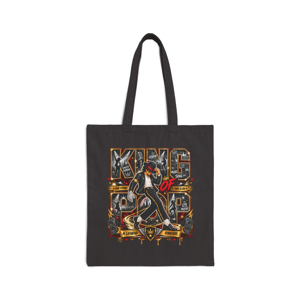 MJ King of Rock design Tote Bag | Retro music graphic canvas tote
