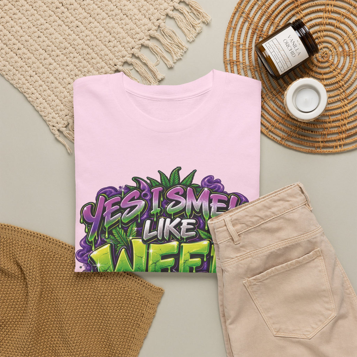 You Smell Like Weed T-Shirt | Cannabis Graphic Tee, Funny Stoner Slogan