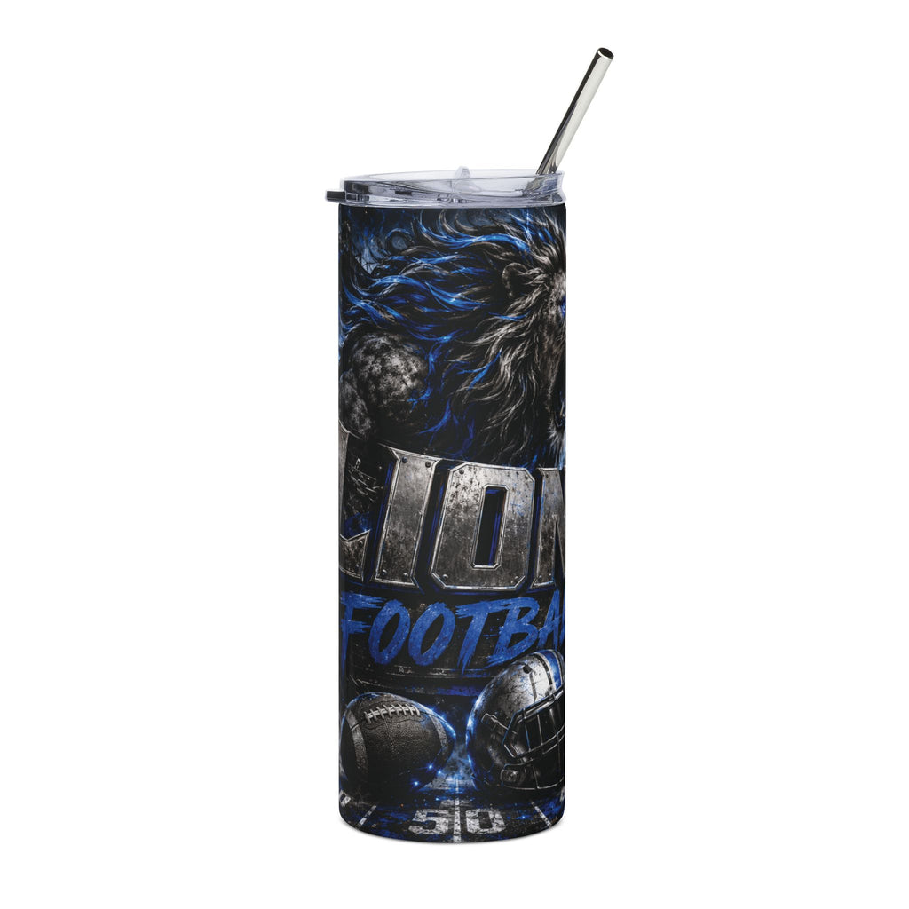 Roaring Lion Football Stainless Steel Tumbler, 20oz | Game Day Sports Design