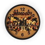 Motor City Detroit Skyline Wall Clock