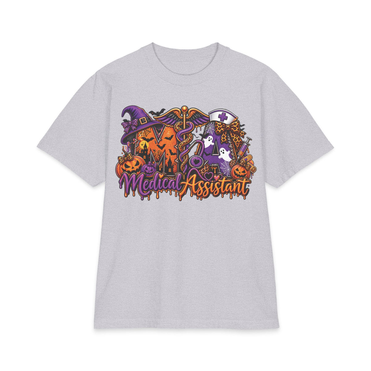 Halloween Medical Assistant T-Shirt | Witch Pumpkin Caduceus Nursing Tee