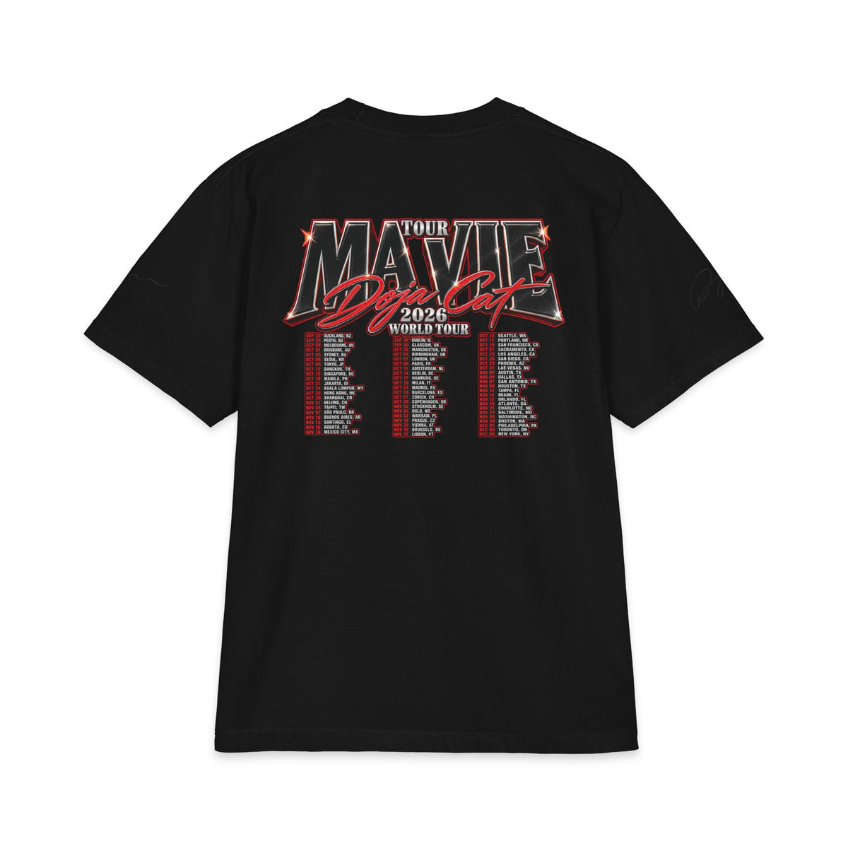 Doja Ma Vie Tour T-Shirt | Concert Band Tee, 2024 Tour Dates