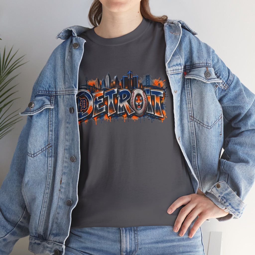 Detroit skyline graffiti T-Shirt | city skyline tee, urban street art