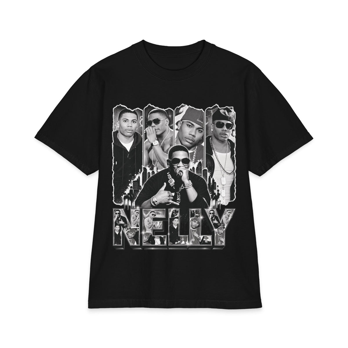 Vintage Hip Hop Collage T-Shirt | Rap Artist Portraits