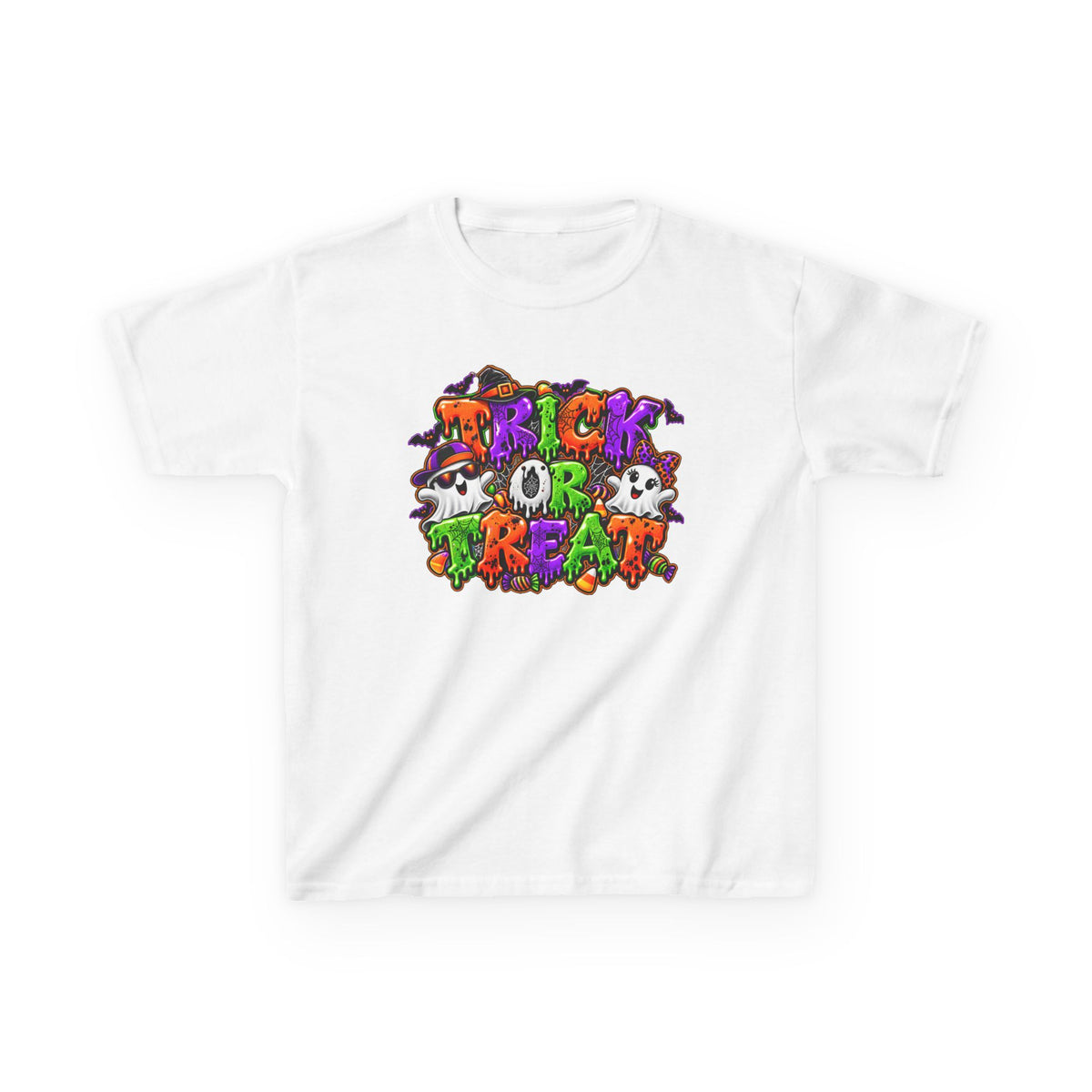 Boy and Girl Trick or Treat Halloween Graphic Tee | Kids