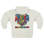 Autism Awareness Puzzle Heart Zip Hoodie | Colorful Awareness Design